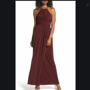 Amsale Jersey Halter Gown, Ruby Size 6